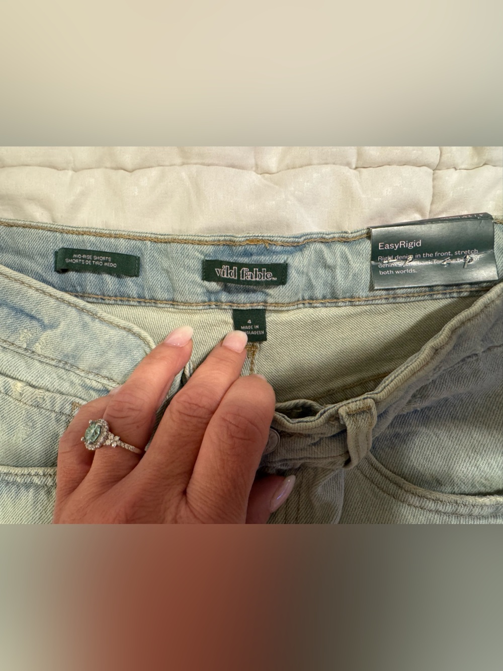 wild fable Light Wash Distressed Denim Shorts - Picture 3 of 4